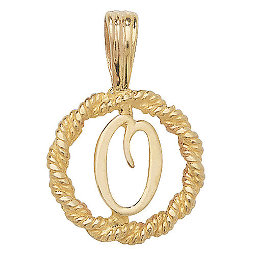 9ct Gold Initial Round Pendant - PN525