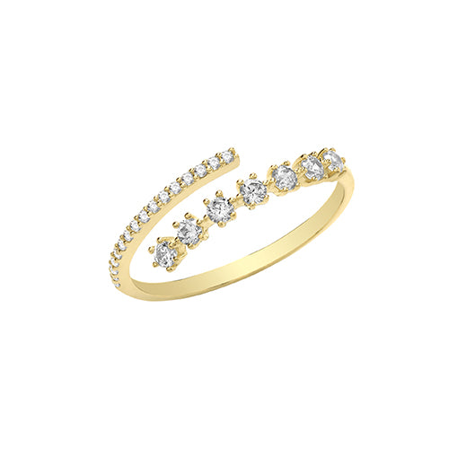 9ct Gold Cz Eternity Wrap Ring - RN1605