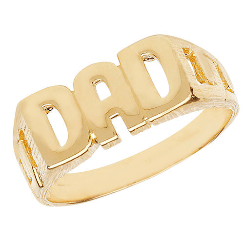 9Ct Gold Curb DAD Ring - RN204