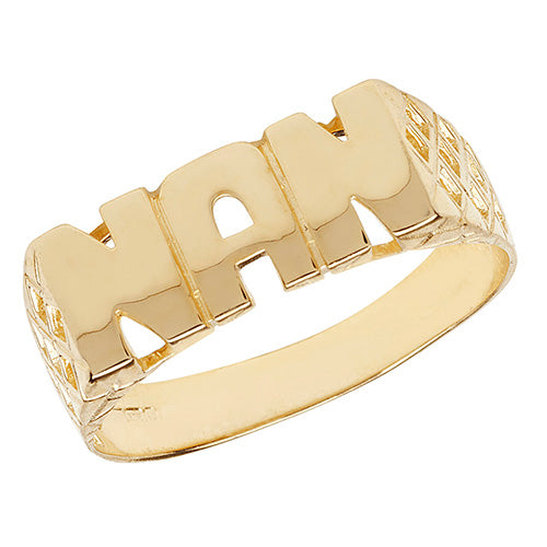 9Ct Gold Basket Design Nan Ring - RN207