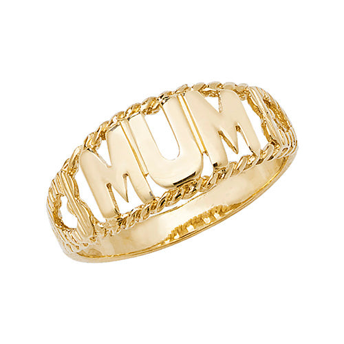 9ct Gold Mum Ring - RN933